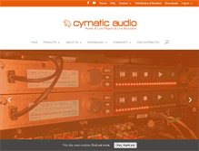 Tablet Screenshot of cymaticaudio.com